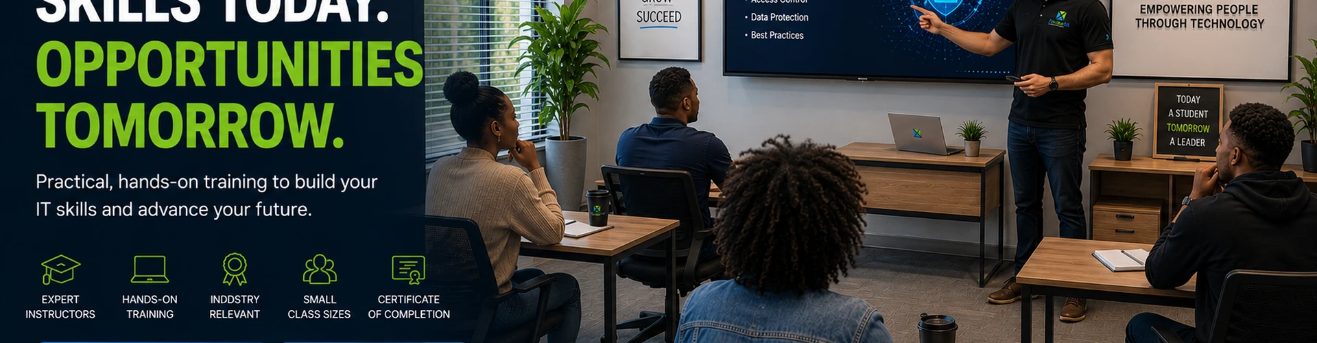 FixTribeSA practical IT training classroom banner